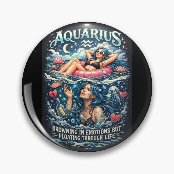 Item preview, Aquarius: drowning in emotions but floating through life designed and sold by Pirate-Coast.