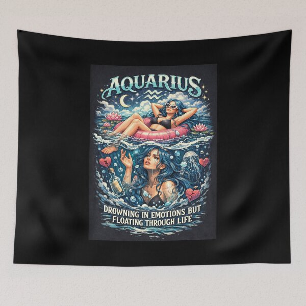 Item preview, Aquarius: drowning in emotions but floating through life designed and sold by Pirate-Coast.