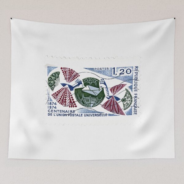 Item preview, French Centenaire Birds Vintage Postage Stamp designed and sold by red-amber65.