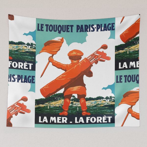 Item preview, Vintage Travel Poster | Le Touquet Paris-Plage Art Deco | Golf & Seaside Resort | 1920s France Wall Art | Bold Colors designed and sold by artofuniverse.