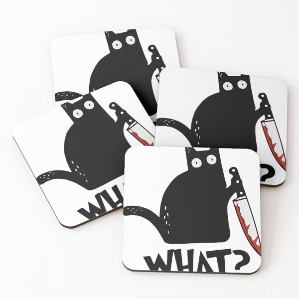 Item preview, Cat What Murderous Black Cat With Knife  designed and sold by DeltaJohns.
