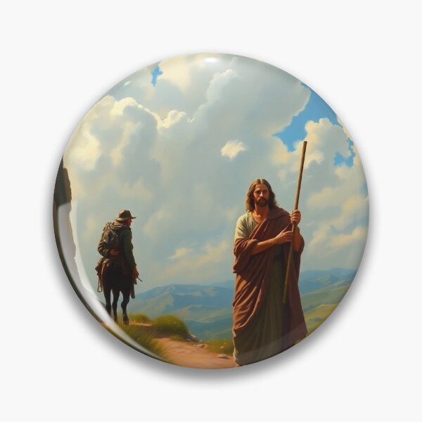 Item preview, Jesus walking on a road. designed and sold by oldMastersofart.