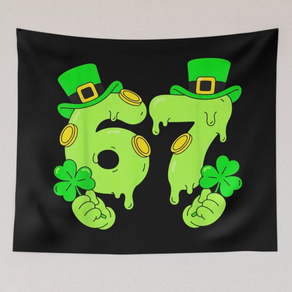 Item preview, Lucky 67 Funny St Patricks Day Shamrock Leprechaun Hat Shirt designed and sold by LittleNhutton.
