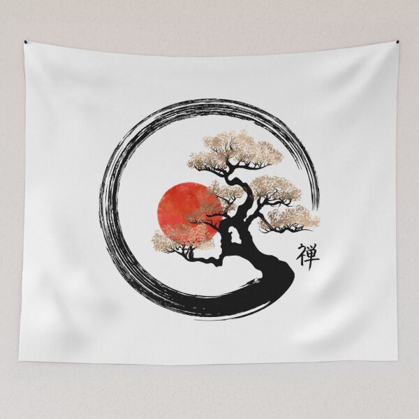 Item preview, Enso Circle And Bonsai Tree  designed and sold by AbbeAbernat.