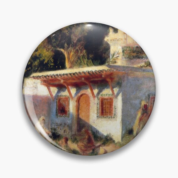 Item preview, Mosque in Algiers by Pierre-Auguste Renoir: Sunlit Orientalist Courtyard Print designed and sold by artofuniverse.