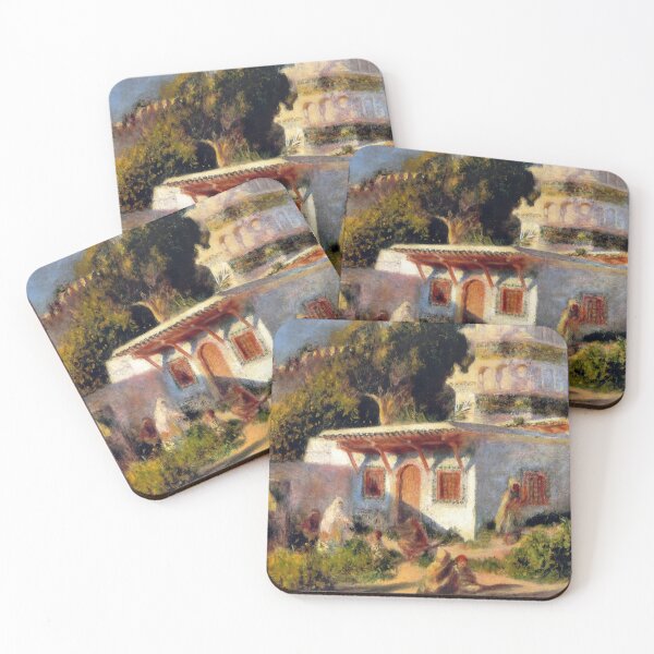 Item preview, Mosque in Algiers by Pierre-Auguste Renoir: Sunlit Orientalist Courtyard Print designed and sold by artofuniverse.