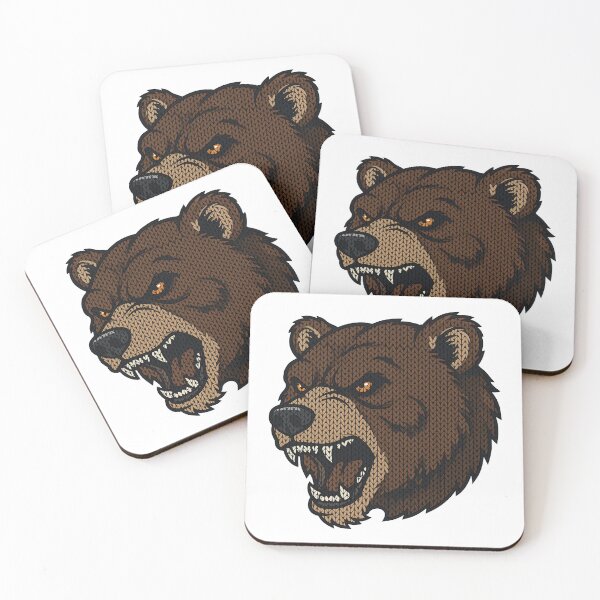 Item preview, Fierce Grizzly Bear - Knitted Texture Aggressive Wildlife Vintage Design designed and sold by Pattern-Parade.