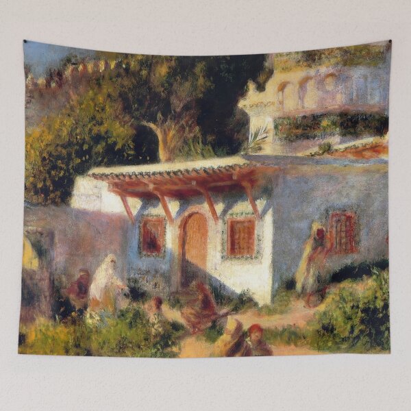 Item preview, Mosque in Algiers by Pierre-Auguste Renoir: Sunlit Orientalist Courtyard Print designed and sold by artofuniverse.