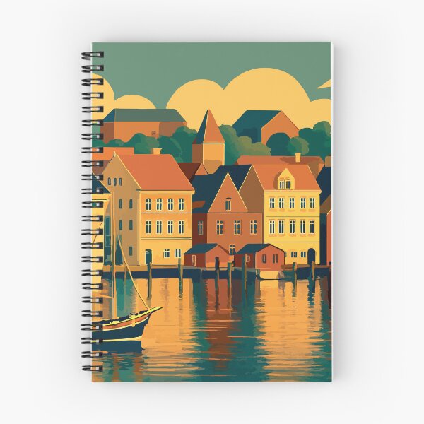Item preview, Germany - Flensburg  Colorful Harborfront and boat designed and sold by darekkocurek.