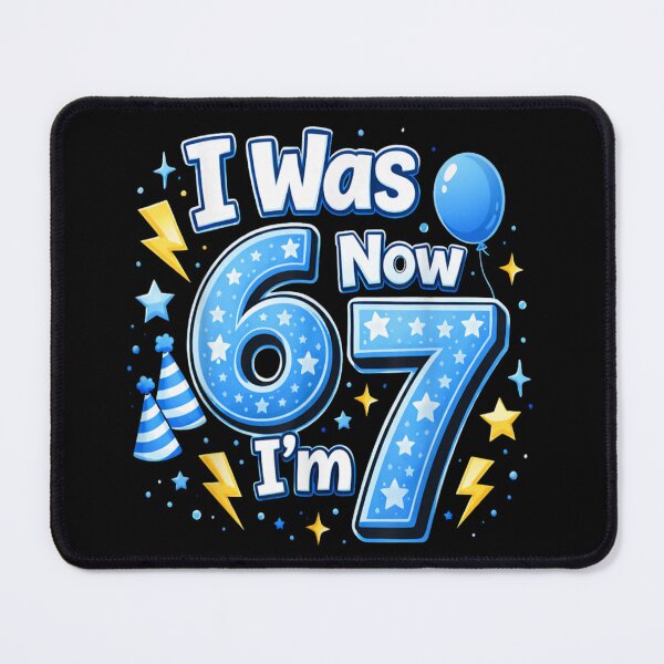 Item preview, I Was 6 Now I'm 7 Kids Seventh Birthday Party Shirt designed and sold by LittleNhutton.
