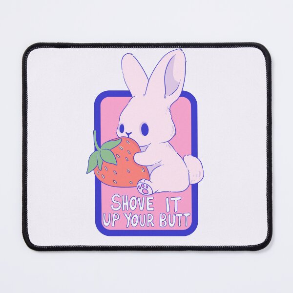 Item preview, Cute Rabbit with Attitude - Strawberry Sass  designed and sold by Jess.a.creates.