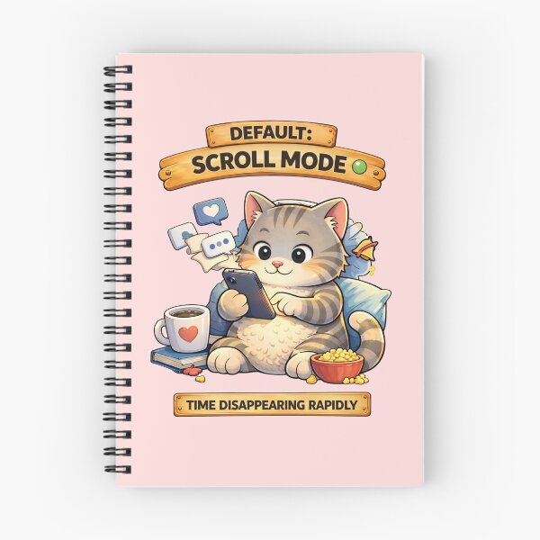 Item preview, Funny Cat Default Scroll Mode Cat Humor Adulting Survival Meme designed and sold by Mindworx21.