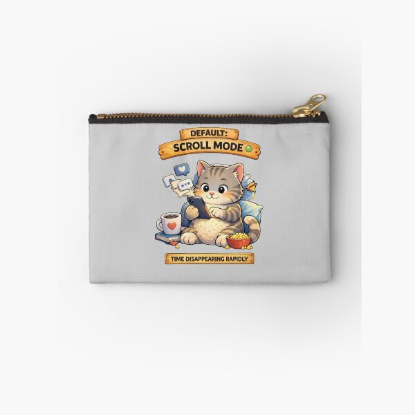 Item preview, Funny Cat Default Scroll Mode Cat Humor Adulting Survival Meme designed and sold by Mindworx21.