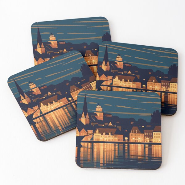 Item preview, Germany - Flensburg - Night Harbor Lights designed and sold by darekkocurek.