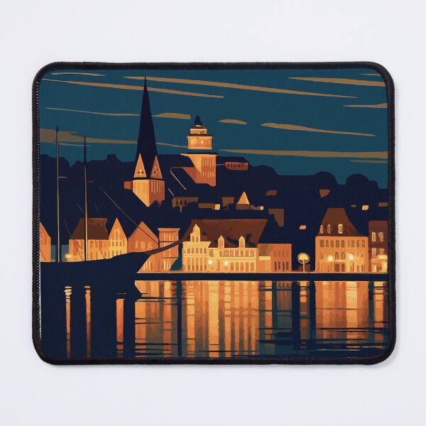 Item preview, Germany - Flensburg - Night Harbor Lights designed and sold by darekkocurek.