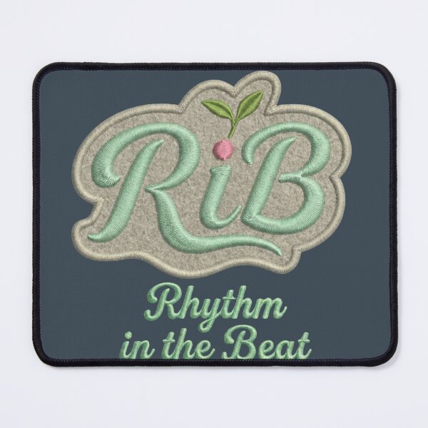 Item preview,  Mint Green RiB Embroidered Patch Artisanal Style designed and sold by Rib-Brand.