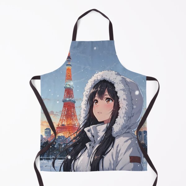 Item preview, Tokyo Tower Winter Snow - Anime Girl Makoto Shinkai Style Japan Snowfall designed and sold by Chibifaceneko.