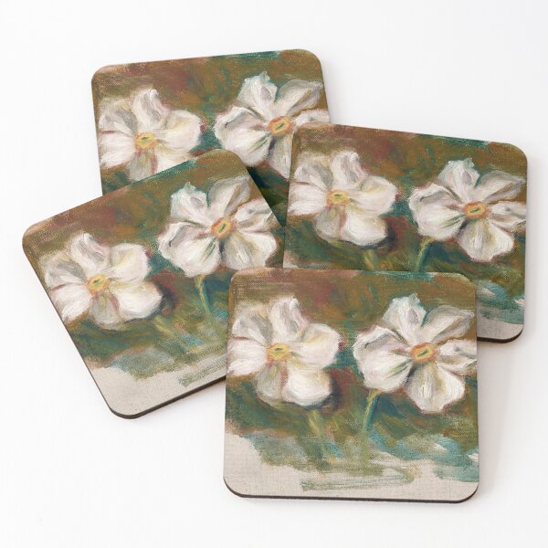 Item preview, Narcisses Fragment Frise Du Second Cadre De Madame De Galea by Pierre-Auguste Renoir: Impressionist Floral Study Poster designed and sold by artofuniverse.