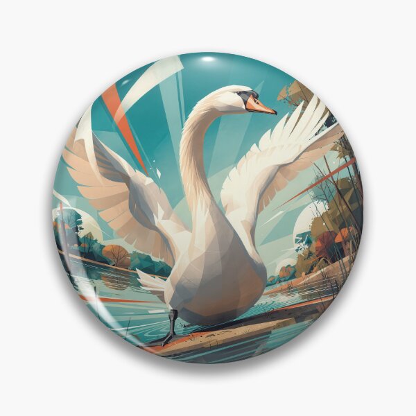 Item preview, Mute swan on the lake – Wildlife Kings designed and sold by Earth Celebration Designs.