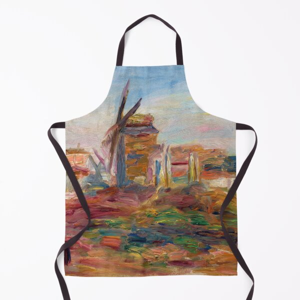 Item preview, Moulin Sur La Colline De Montmartre by Pierre-Auguste Renoir: Vibrant Impressionist Landscape designed and sold by artofuniverse.