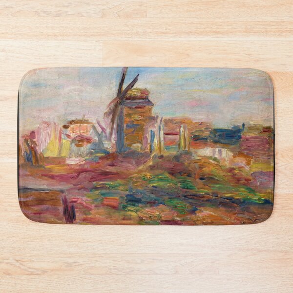 Item preview, Moulin Sur La Colline De Montmartre by Pierre-Auguste Renoir: Vibrant Impressionist Landscape designed and sold by artofuniverse.