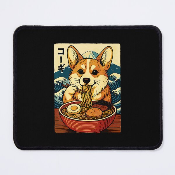 Item preview, Cute Corgi Eating Ramen Japanese Style Illustration designed and sold by titanlevi.