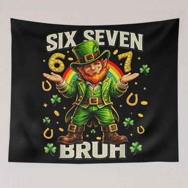 Item preview, Six Seven 67 Funny Leprechaun St Patricks Day Shirt designed and sold by WilliaMaler.