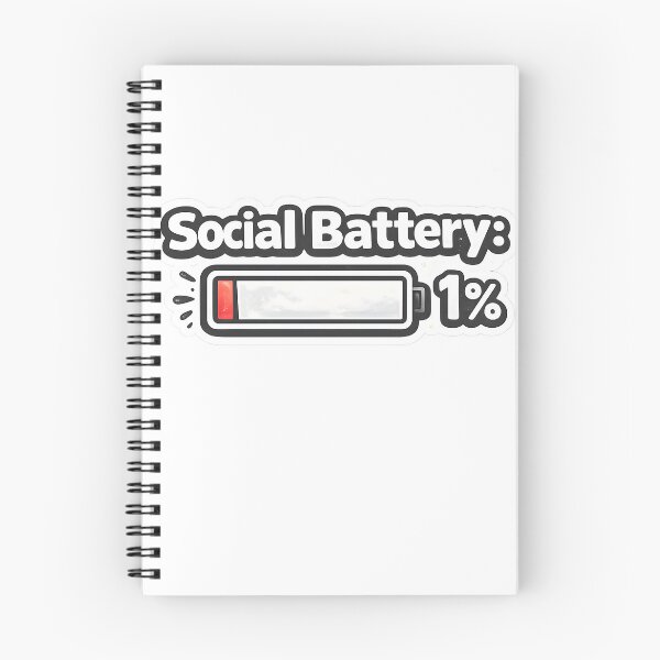 Item preview, Social Battery 1% Introvert Humor Design designed and sold by giachem99.