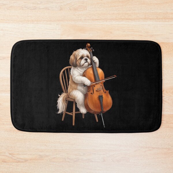 Item preview, Shih Tzu Playing Cello Player Cellist Dog Lover designed and sold by TerryConnells.