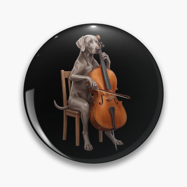 Item preview, Weimaraner Playing Cello Player Cellist Dog Lover designed and sold by TerryConnells.