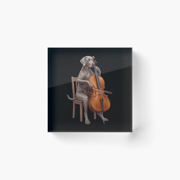Item preview, Weimaraner Playing Cello Player Cellist Dog Lover designed and sold by TerryConnells.