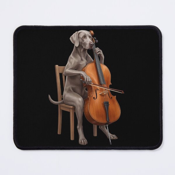 Item preview, Weimaraner Playing Cello Player Cellist Dog Lover designed and sold by TerryConnells.