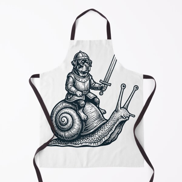Item preview, Vinatge Rottweiler Riding Snail Medieval Knight Dog Lover designed and sold by DoodleTortle.