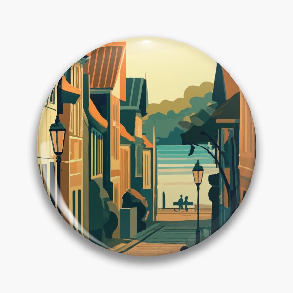 Item preview, Flensburg - Cozy Old Town Alley by the Water designed and sold by darekkocurek.