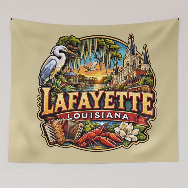 Item preview, Lafayette, Louisiana - Cajun Country designed and sold by Myra365Art.