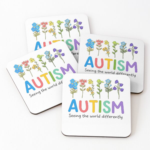 Item preview, Autism Seeing The World Differently Floral Quote designed and sold by margamPagenberg.