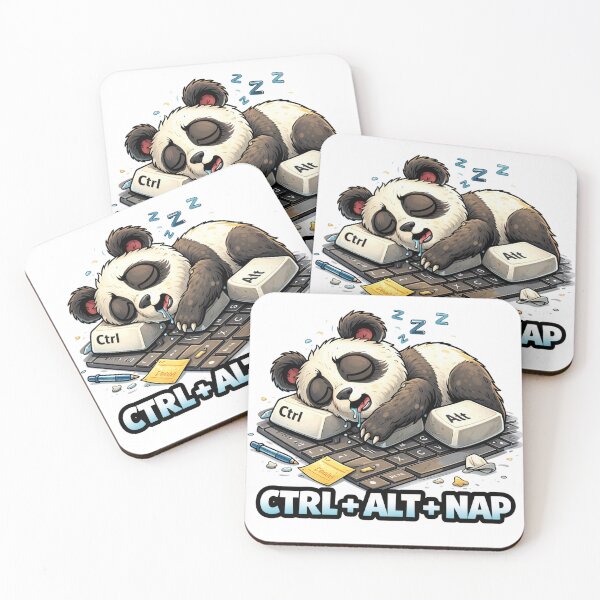 Item preview, Funny Panda Programmer Ctrl Alt Nap designed and sold by the-dovlat.