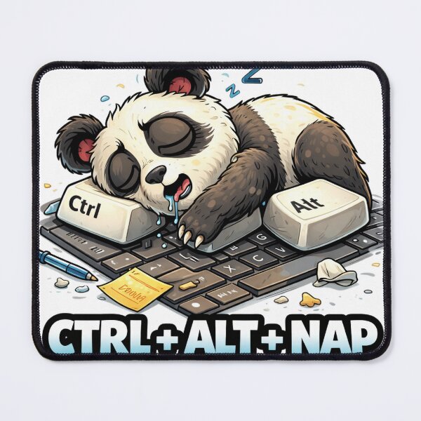 Item preview, Funny Panda Programmer Ctrl Alt Nap designed and sold by the-dovlat.