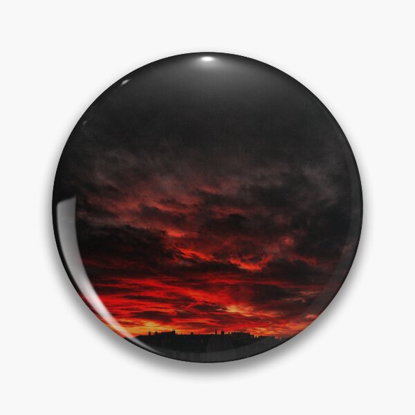 Item preview, Red Sunset Sky – Dark Dramatic Skyline Photography Print, Gothic Apocalyptic Aesthetic designed and sold by Dlilium.