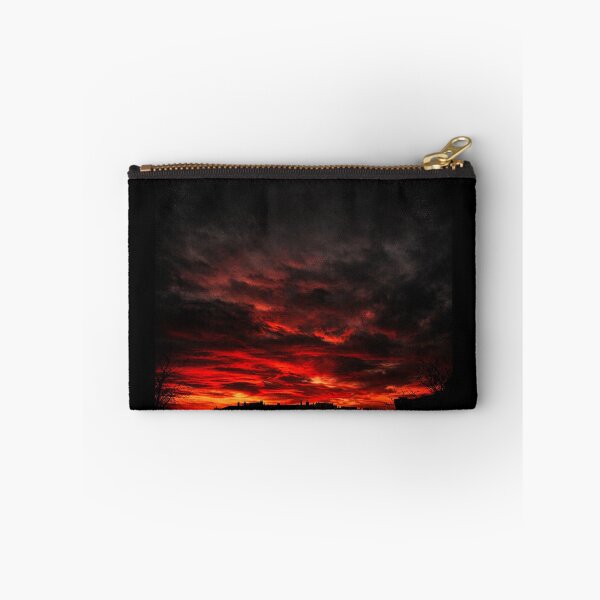 Item preview, Red Sunset Sky – Dark Dramatic Skyline Photography Print, Gothic Apocalyptic Aesthetic designed and sold by Dlilium.