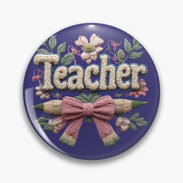 Item preview, Cozy Crochet Teacher Embroidery Design with Pencil Bow and Florals designed and sold by sanorastyle.