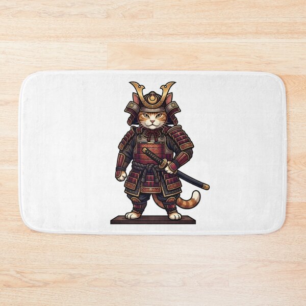 Item preview, Brave Samurai Cat - Japanese Warrior Neko with Katana designed and sold by AlanyaArtX.
