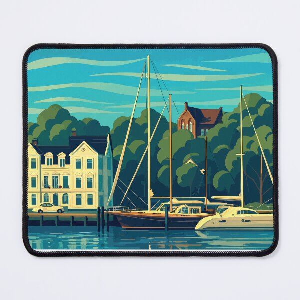Item preview, Flensburg - Marina with Sailboats designed and sold by darekkocurek.