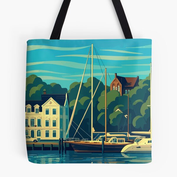 Item preview, Flensburg - Marina with Sailboats designed and sold by darekkocurek.