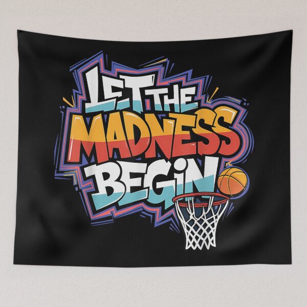 Item preview, Let The Madness Begin Funny Basketball Tournament Fan Shirt designed and sold by DienesAngele.