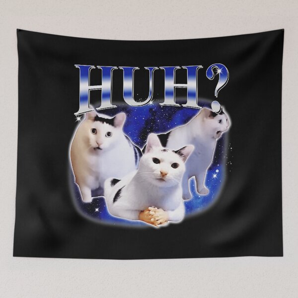 Item preview, Huh Funny Confused Cat Meme designed and sold by tadmercado.