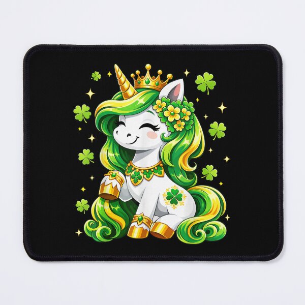 Item preview, Lucky St Patricks Day Unicorn Shamrock Cute Irish Unicorn Shirt designed and sold by DienesAngele.
