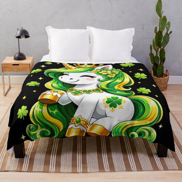 Item preview, Lucky St Patricks Day Unicorn Shamrock Cute Irish Unicorn Shirt designed and sold by DienesAngele.
