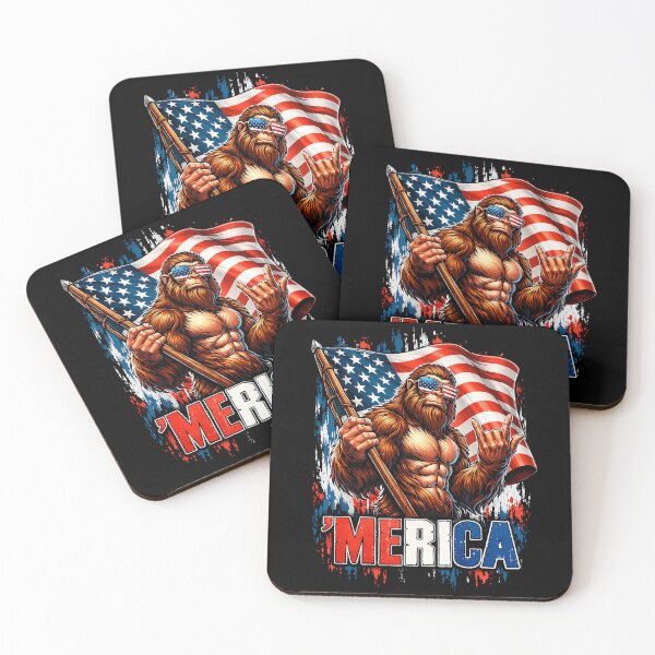Item preview, Merica Patriotic Bigfoot Funny USA Flag Design designed and sold by margamPagenberg.