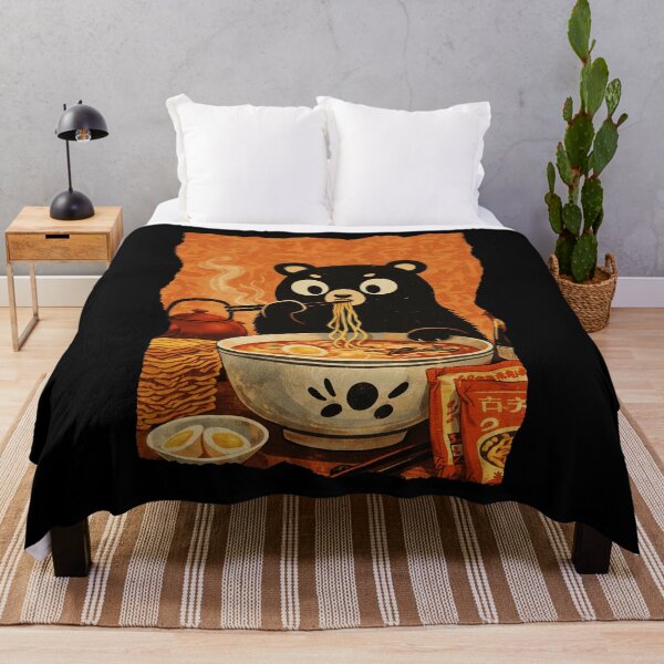 Item preview, Cute Bear Eating Ramen Noodle Lover Design designed and sold by JEFDodsonArt.